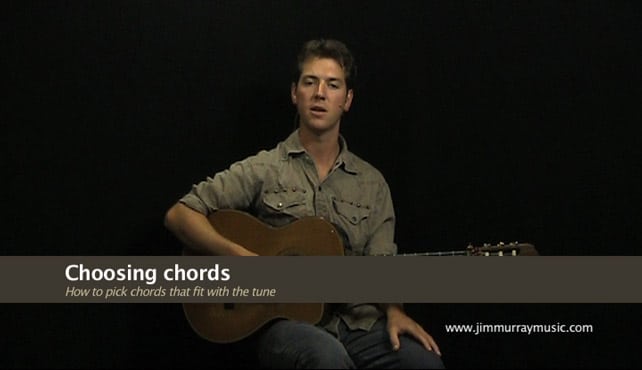 Jim Murray explaing how to choose chords for playing Irish guitar