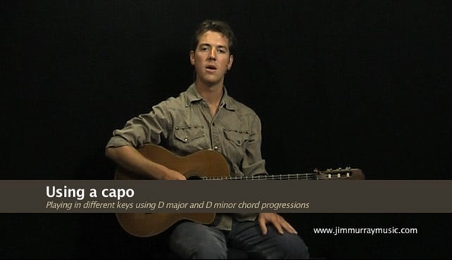 Jim Murray explaining how to use Double Drop D tuning with a capo for Irish Guitar