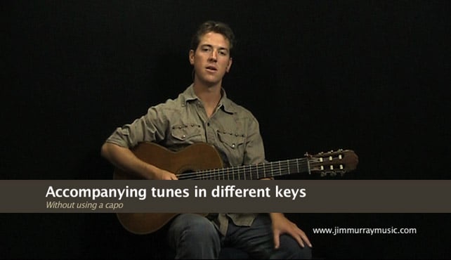 Jim Murray Playing Irish Guitar without a capo